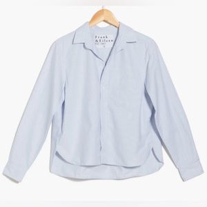 Frank & Eileen Untuckable Button-up Blue White Stripe Long Sleeve XL NEW